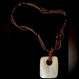 Handmade Beaded Necklace with medallion